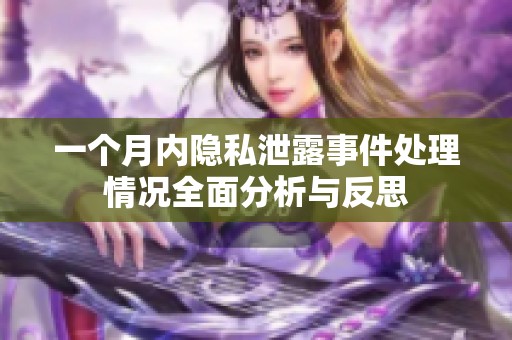一个月内隐私泄露事件处理情况全面分析与反思