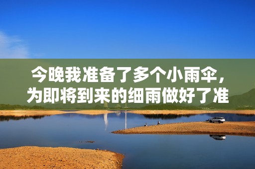 今晚我准备了多个小雨伞，为即将到来的细雨做好了准备
