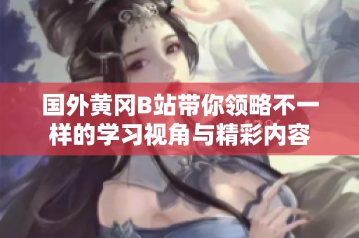 国外黄冈B站带你领略不一样的学习视角与精彩内容