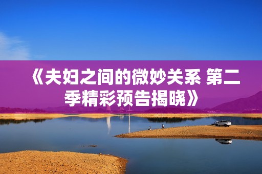 《夫妇之间的微妙关系 第二季精彩预告揭晓》