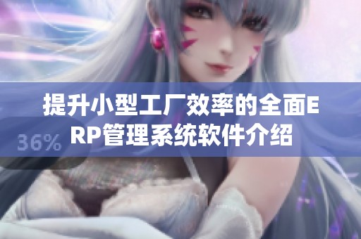 提升小型工厂效率的全面ERP管理系统软件介绍