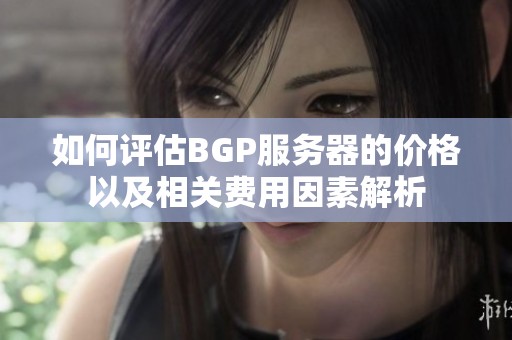 如何评估BGP服务器的价格以及相关费用因素解析