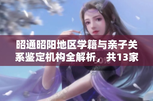 昭通昭阳地区学籍与亲子关系鉴定机构全解析，共13家推荐