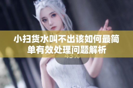 小扫货水叫不出该如何最简单有效处理问题解析
