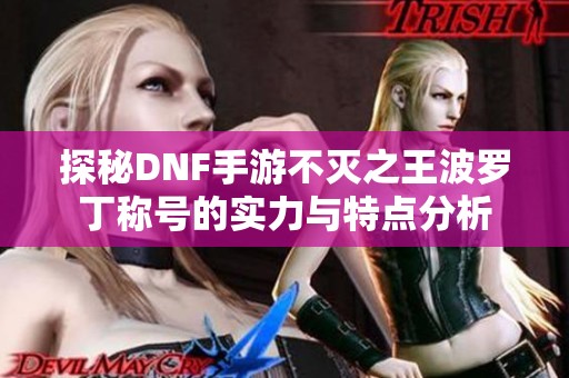 探秘DNF手游不灭之王波罗丁称号的实力与特点分析