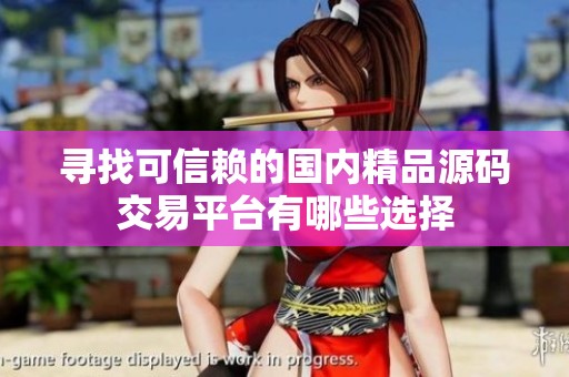 寻找可信赖的国内精品源码交易平台有哪些选择