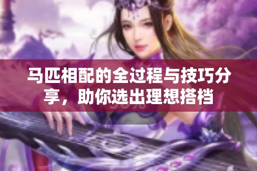 马匹相配的全过程与技巧分享，助你选出理想搭档