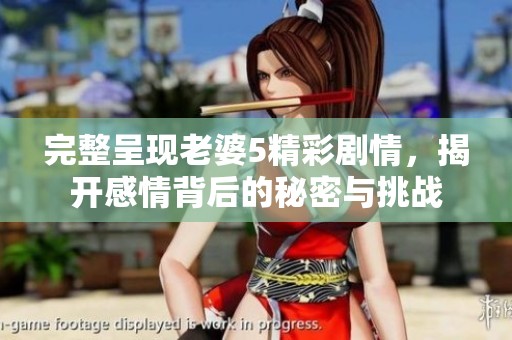 完整呈现老婆5精彩剧情，揭开感情背后的秘密与挑战