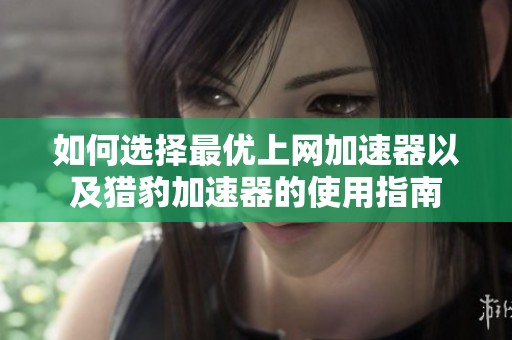 如何选择最优上网加速器以及猎豹加速器的使用指南