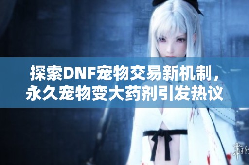 探索DNF宠物交易新机制，永久宠物变大药剂引发热议