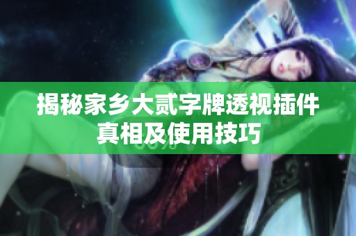 揭秘家乡大贰字牌透视插件真相及使用技巧