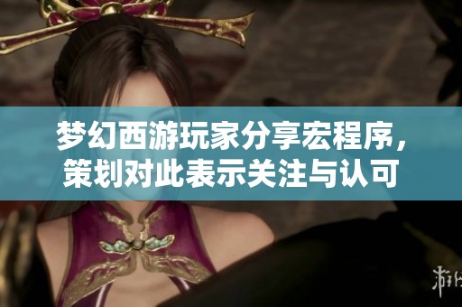 梦幻西游玩家分享宏程序，策划对此表示关注与认可