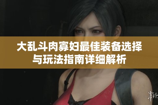 大乱斗肉寡妇最佳装备选择与玩法指南详细解析
