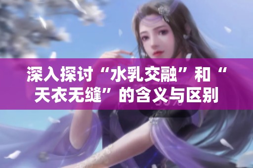 深入探讨“水乳交融”和“天衣无缝”的含义与区别