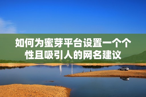 如何为蜜芽平台设置一个个性且吸引人的网名建议