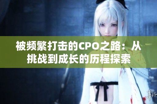 被频繁打击的CPO之路：从挑战到成长的历程探索