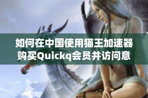 如何在中国使用猫王加速器购买Quickq会员并访问意大利软件
