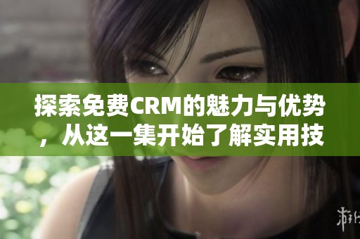 探索免费CRM的魅力与优势，从这一集开始了解实用技巧