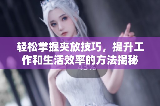 轻松掌握夹放技巧，提升工作和生活效率的方法揭秘