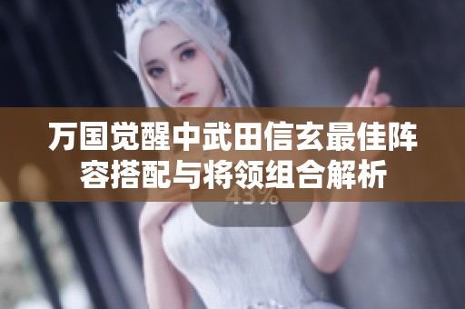 万国觉醒中武田信玄最佳阵容搭配与将领组合解析