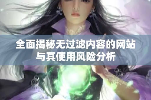全面揭秘无过滤内容的网站与其使用风险分析