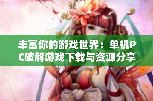 丰富你的游戏世界：单机PC破解游戏下载与资源分享平台