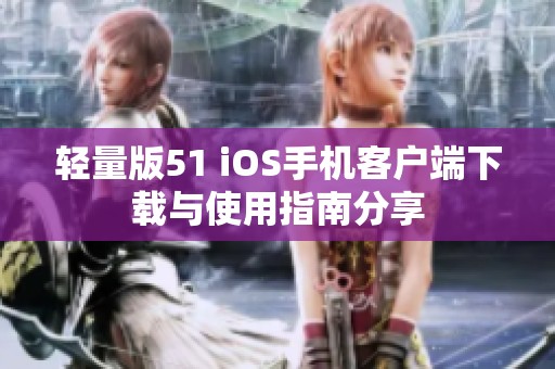 轻量版51 iOS手机客户端下载与使用指南分享
