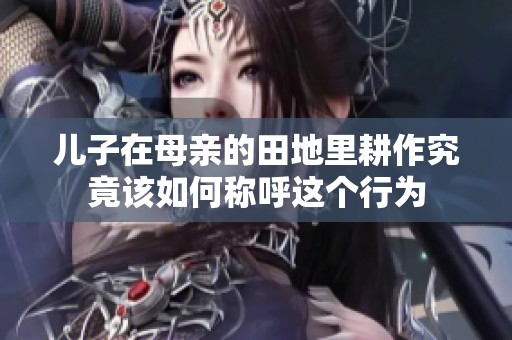 儿子在母亲的田地里耕作究竟该如何称呼这个行为