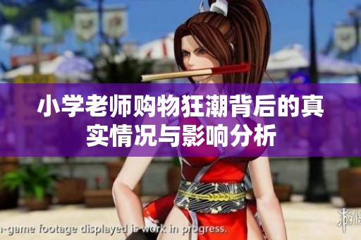 小学老师购物狂潮背后的真实情况与影响分析