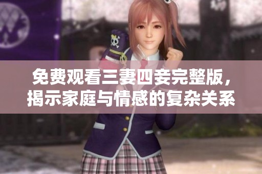 免费观看三妻四妾完整版，揭示家庭与情感的复杂关系