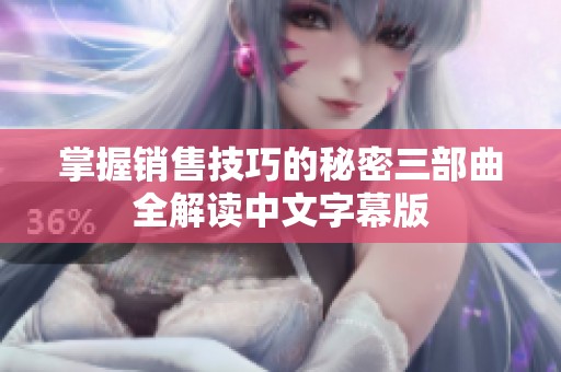 掌握销售技巧的秘密三部曲全解读中文字幕版