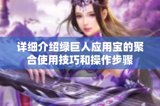 详细介绍绿巨人应用宝的聚合使用技巧和操作步骤