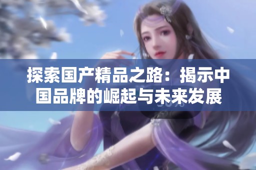 探索国产精品之路：揭示中国品牌的崛起与未来发展