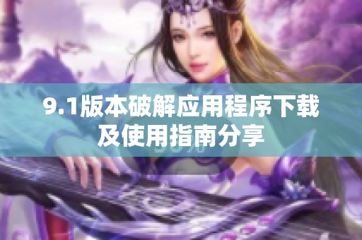 9.1版本破解应用程序下载及使用指南分享