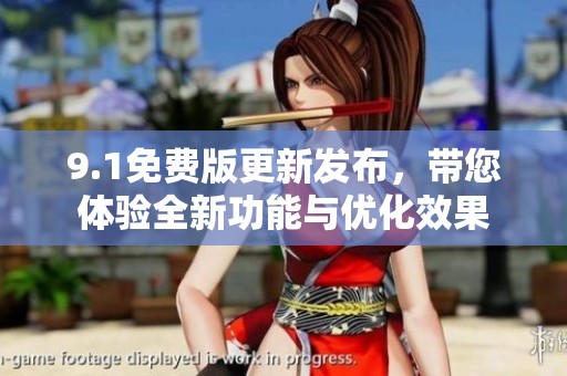 9.1免费版更新发布，带您体验全新功能与优化效果