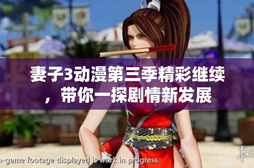 妻子3动漫第三季精彩继续，带你一探剧情新发展