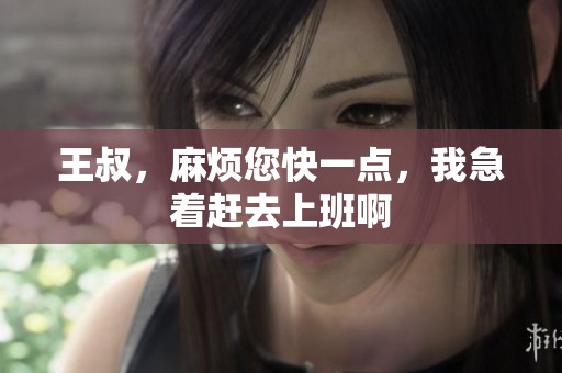 王叔，麻烦您快一点，我急着赶去上班啊