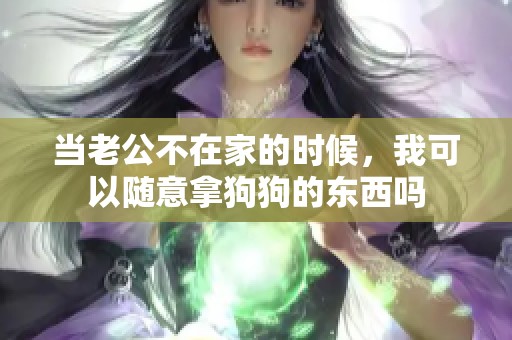 当老公不在家的时候，我可以随意拿狗狗的东西吗