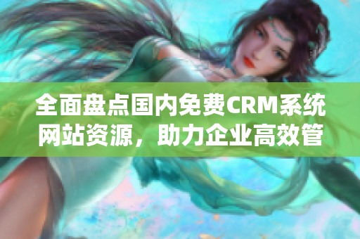全面盘点国内免费CRM系统网站资源，助力企业高效管理客户关系