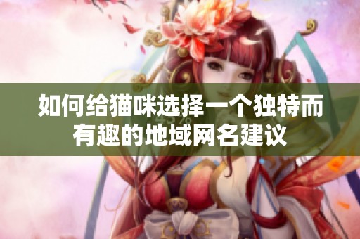 如何给猫咪选择一个独特而有趣的地域网名建议