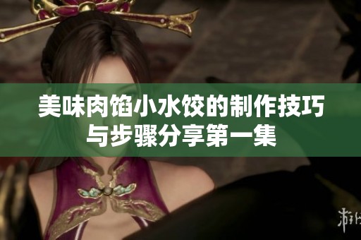 美味肉馅小水饺的制作技巧与步骤分享第一集