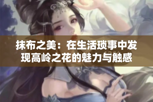 抹布之美：在生活琐事中发现高岭之花的魅力与触感