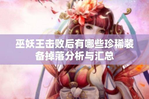 巫妖王击败后有哪些珍稀装备掉落分析与汇总