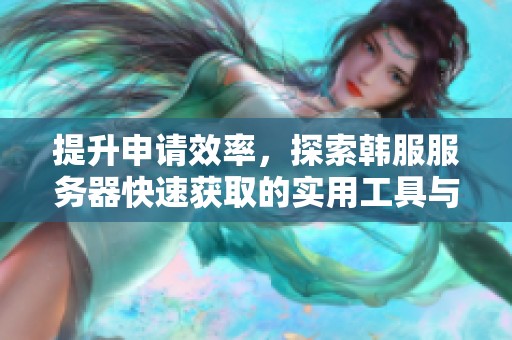 提升申请效率，探索韩服服务器快速获取的实用工具与策略