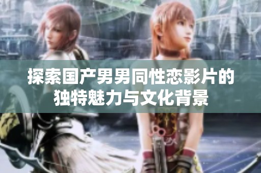 探索国产男男同性恋影片的独特魅力与文化背景