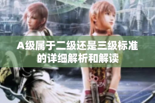 A级属于二级还是三级标准的详细解析和解读