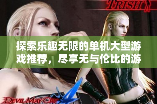 探索乐趣无限的单机大型游戏推荐，尽享无与伦比的游戏体验