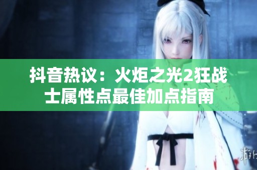 抖音热议：火炬之光2狂战士属性点最佳加点指南