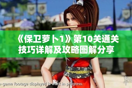 《保卫萝卜1》第10关通关技巧详解及攻略图解分享