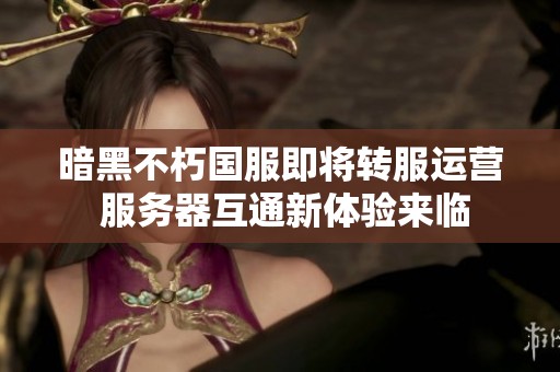暗黑不朽国服即将转服运营 服务器互通新体验来临